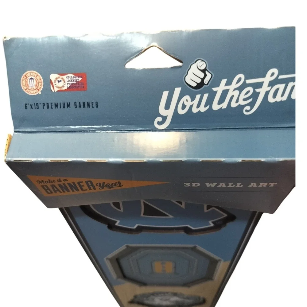 UNC Tar Heels YouTheFan 3D Wall Art Premium Banner 6x19 North Carolina Stadium‎